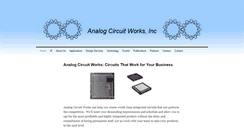 Desktop Screenshot of analogcircuitworks.com